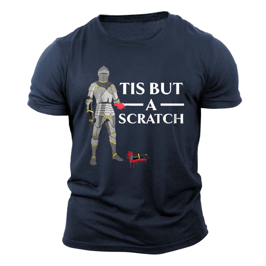 

Men's Tis But A Scratch Templar Print Outdoor Daily Casual Short Sleeve T-Shirt