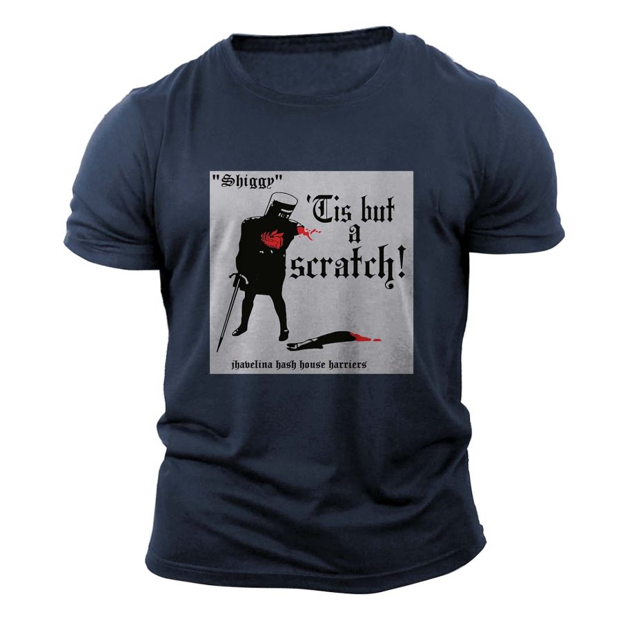 

Herren Tis But A Scratch Templar Print Outdoor Daily Casual Kurzarm-T-Shirt