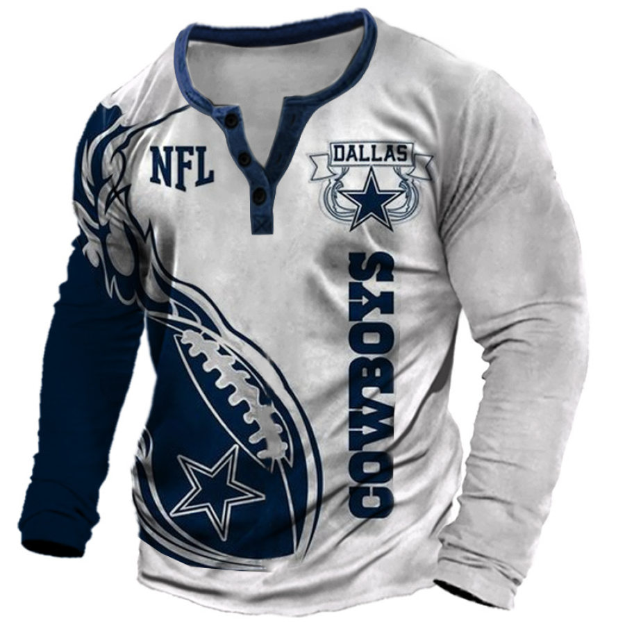 

Camiseta Henley Informal Del Super Bowl Con Estampado De Los San Francisco 49ers Para Hombre