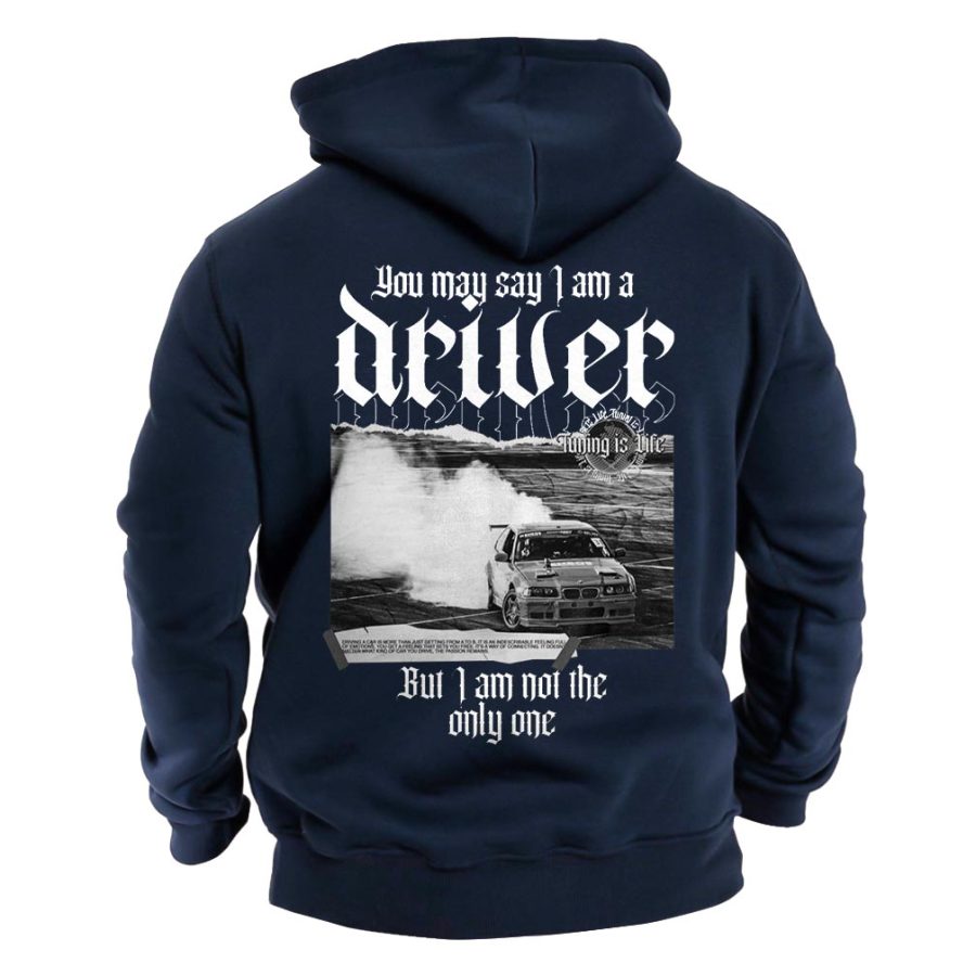 

Herren-Kapuzenpullover „I Am A Driver Racing“-Aufdruck Langärmelig Für Den Täglichen Gebrauch