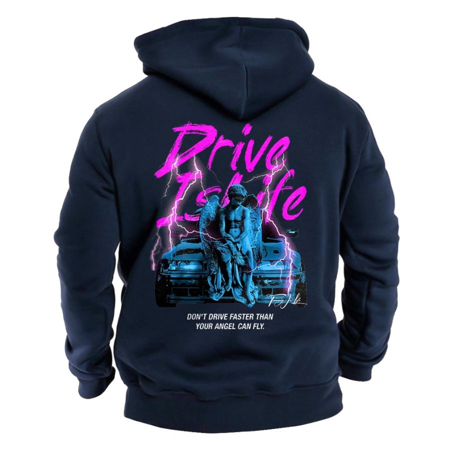 

Herren Hoodie Drive Is Life Racing Print Outdoor Langarm Alltagsoberteile