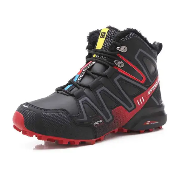 Men's Winter Outdoor Snow Boots High-top Furry Warm Non-slip Lightweight Mountaineering Cotton Shoes - Kalesafe.com 