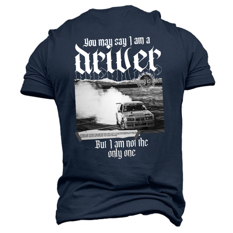 

Men's T-Shirt I Am A Driver Racing Print Short Sleeve Vintage Summer Daily Tops