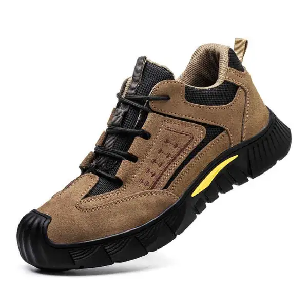 Men's Anti-smash And Anti-puncture Lightweight And Comfortable Toe-toe Safety Work Shoes - Kalesafe.com 