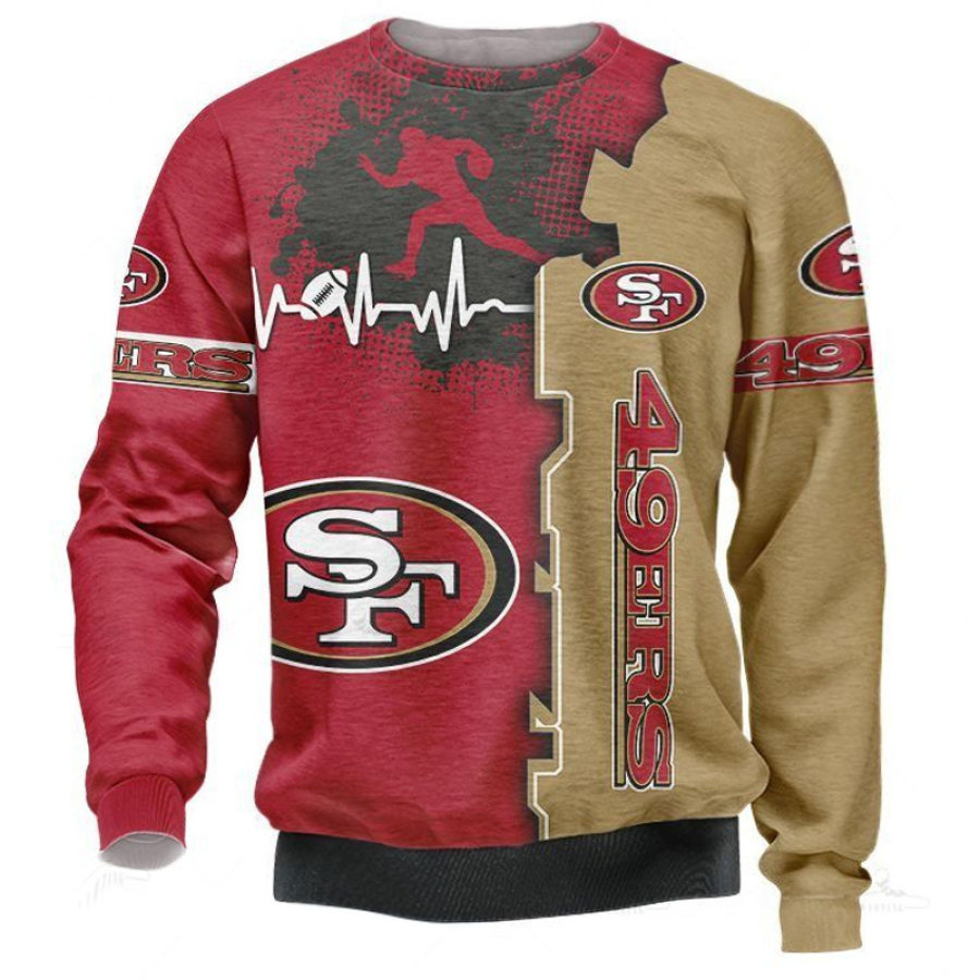 

Herren-Sweatshirt Der San Francisco 49ers NFL Super Bowl Bedruckter Rundhalspullover
