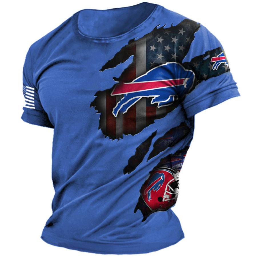 

Camiseta De Manga Corta Con Cuello Redondo Y Estampado Del Super Bowl De La NFL De Los Detroit Lions Para Hombre