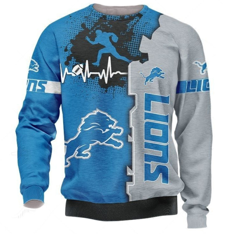 

Sudadera Con Capucha De Los Detroit Lions Para Hombre Jersey Con Cuello Redondo Y Estampado Del Super Bowl De La NFL