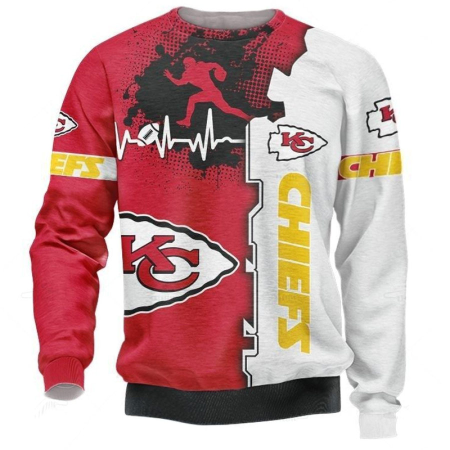 

Sweat-shirt à Col Ras Du Cou Imprimé NFL Super Bowl Pour Hommes Des Chiefs De Kansas City
