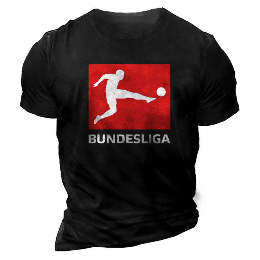 

Herren Bundesliga-Fußball-T-Shirt Mit Fans Bedruckt Kurzärmelig Täglich Lässig