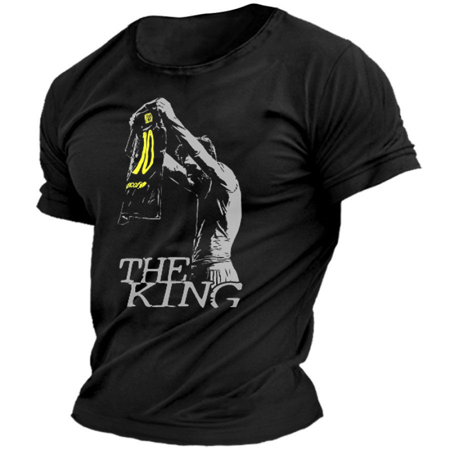 

Camiseta Para Hombre Fútbol No. 10 Fans Impreso Manga Corta Diario Casual