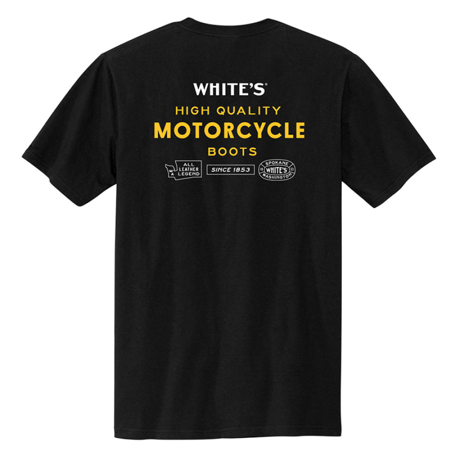 

Camiseta Casual De Manga Corta Con Estampado De Motocicleta Para Hombre