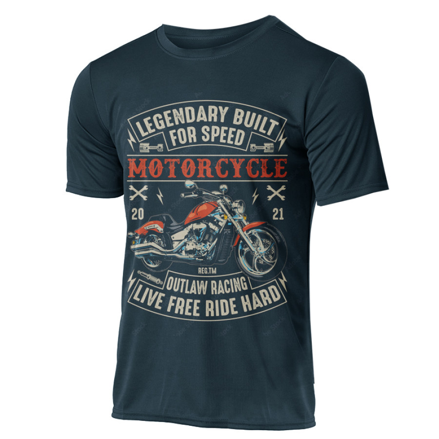 

Men's Vintage Legendary Motorcycle Biker T-Shirt