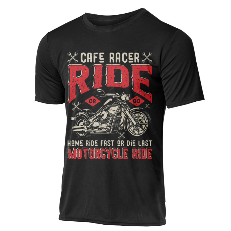

Men's Vintage Motorcycle Casual Short Sleeve T-shirt