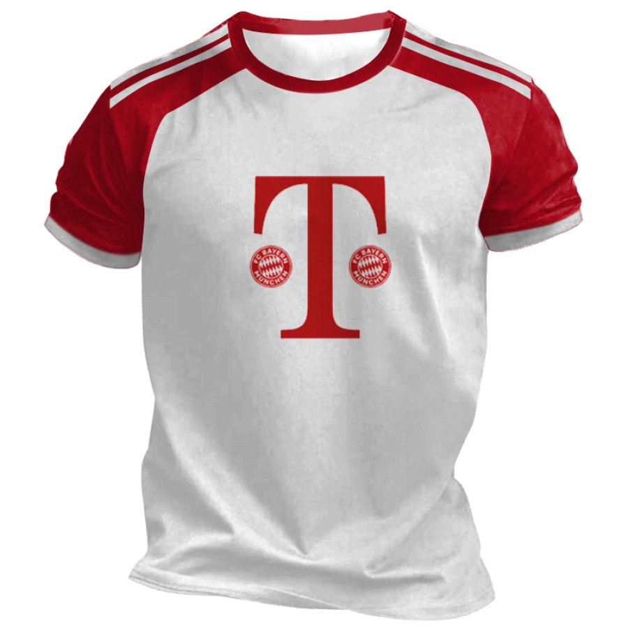 

Camiseta De Manga Corta Con Estampado De Fans De La Bundesliga De Fútbol Para Hombre