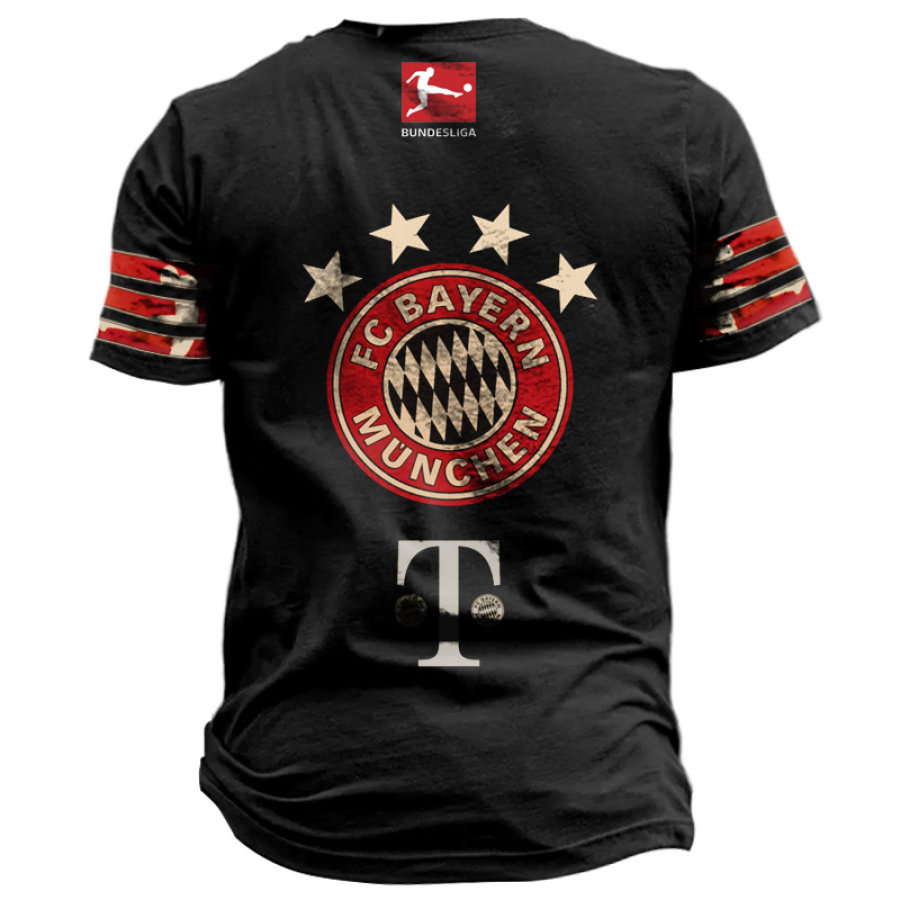 

T-shirt à Manches Courtes Pour Hommes Maillot De Football De La Bundesliga Imprimé Fan