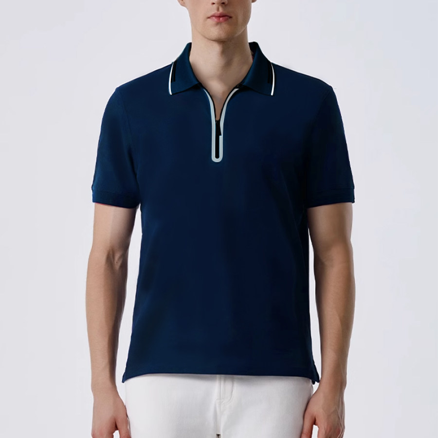 

Polo Informal De Negocios Con Cremallera Para Hombre