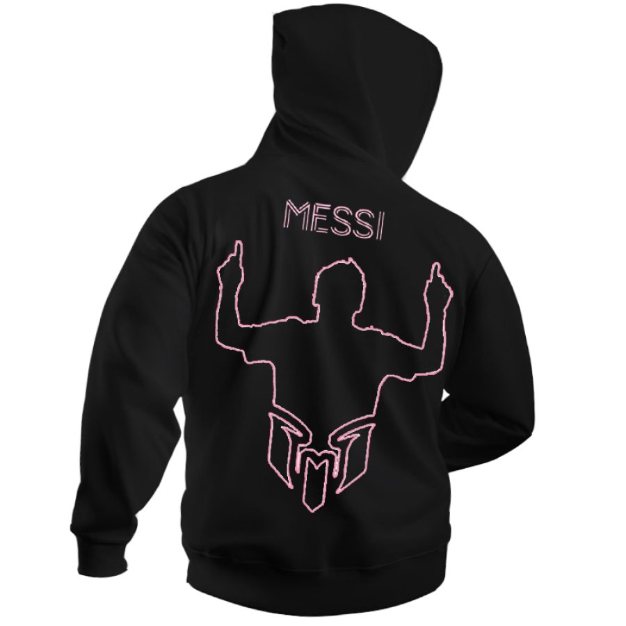 

Sudadera Con Capucha De Fútbol Vintage Messi Bundesliga Para Hombre