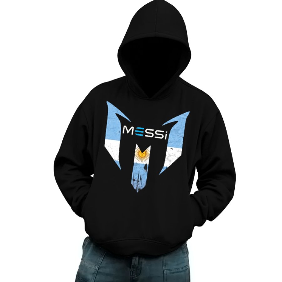 

Sudadera Con Capucha De Fútbol Vintage Messi Bundesliga Para Hombre