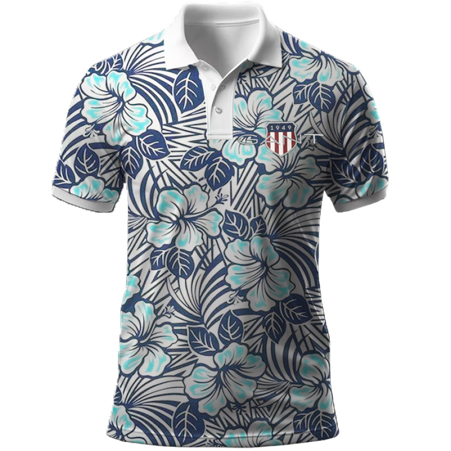 

Men's GANT Archive Shield Hawaiian Outdoor Print Short-sleeved Polo Shirt