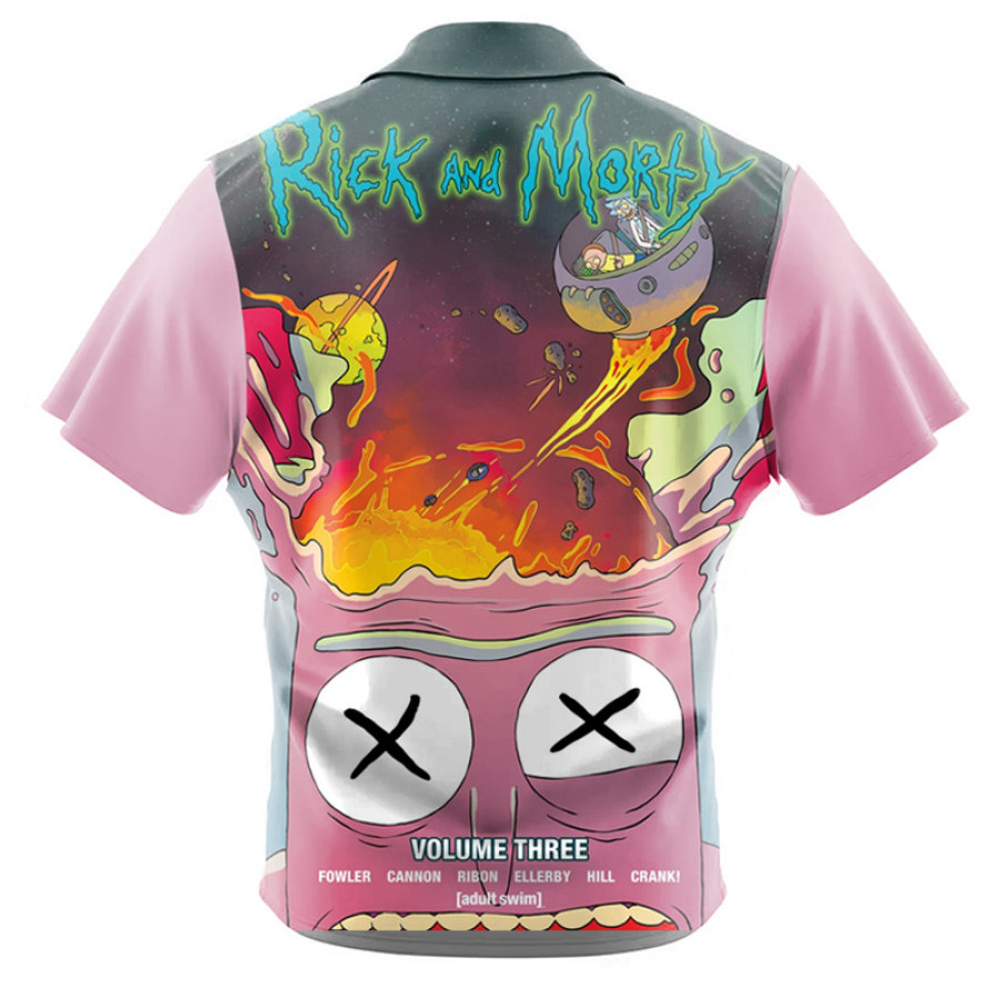 

Mode Homme Rick Et Morty Vol. Chemise De Vacances à La Plage à Manches Courtes à 3 Imprimés