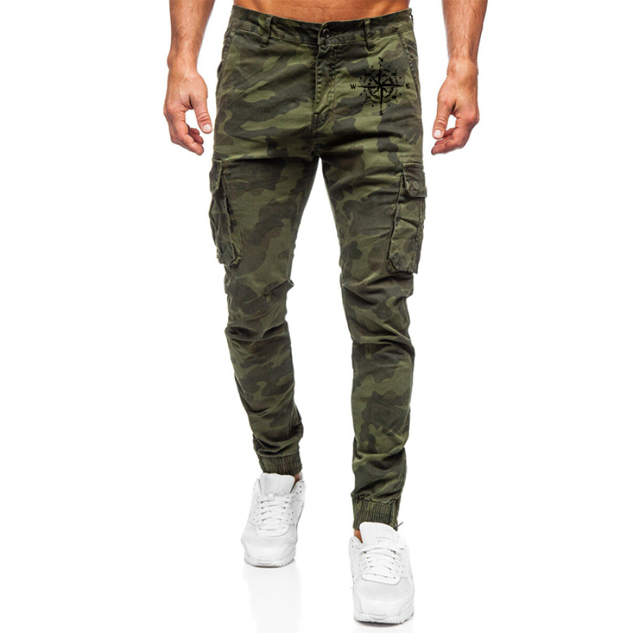 

Mono Tobillero Con Múltiples Bolsillos De Camuflaje Informal Para Exteriores Para Hombre