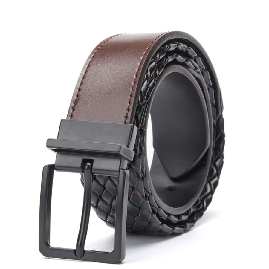 

Men's Outdoor Vintage Braided Leather Belt