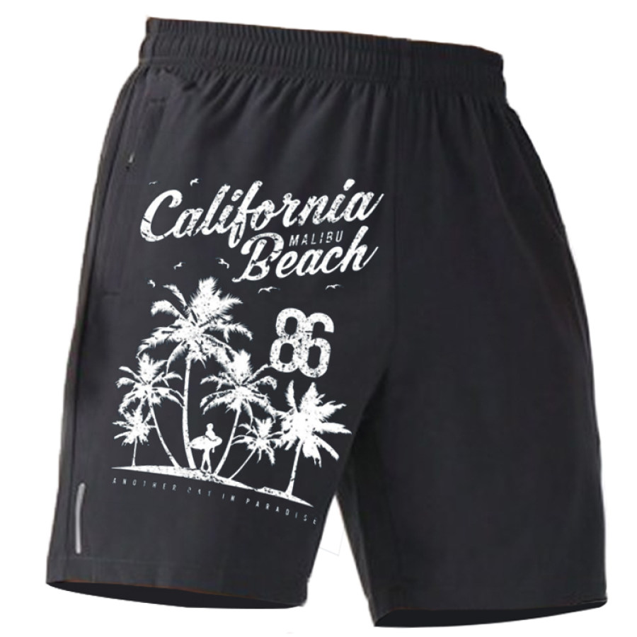 

Men's California Malibu Beach Hawaiian Beach Shorts