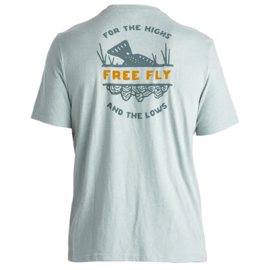

Freefly Sea Fishing T-Shirt Für Herren Lässiges Urlaubs-Kurzarm-T-Shirt