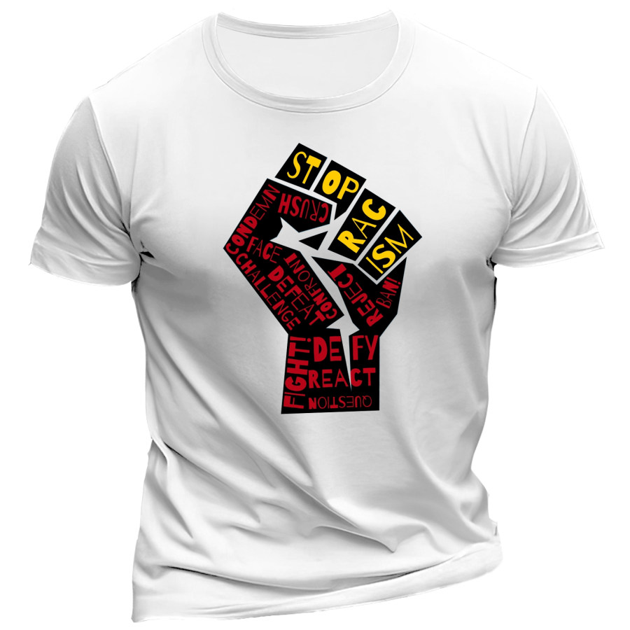 

Men's "Stop Racism" Bedrucken Short-sleeved T-shirt