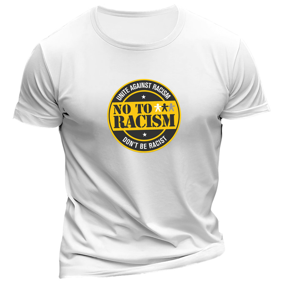 

Men's "no To Racism" Bedrucken Short-sleeved T-shirt