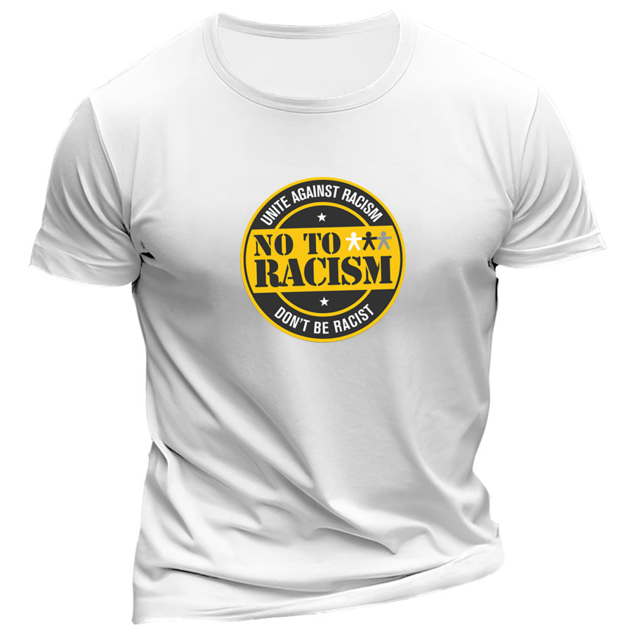 

Camiseta Bedrucken De Manga Corta "no Al Racismo" Para Hombre
