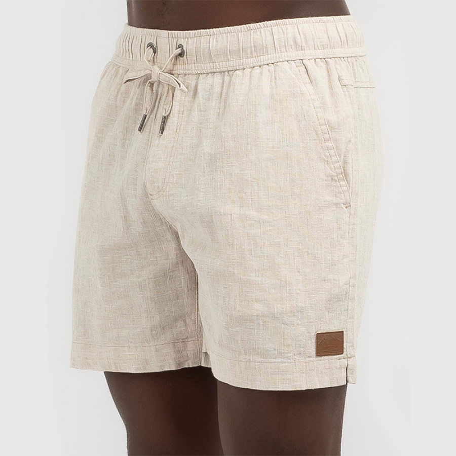 

Short De Pêche En Coton Et Lin Pour Hommes Pantalon De Plage Décontracté Pour Tous Les Jours Short De 5 Pouces