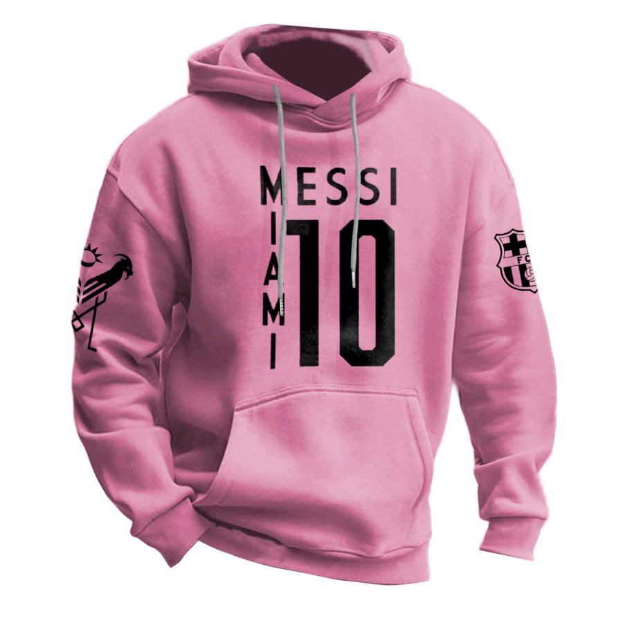 

Sudadera Con Capucha Para Hombre Con Estampado Messi Tops Diarios De Manga Larga