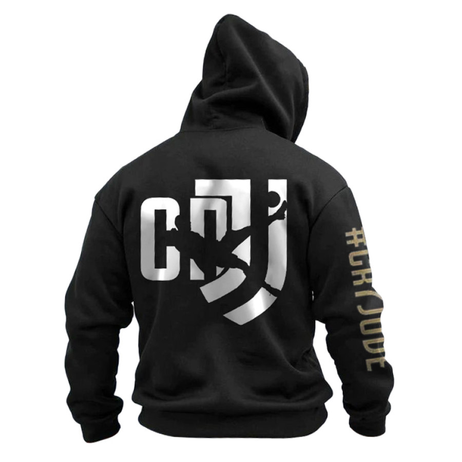 

Sudadera Con Capucha Para Hombre Ronaldo Print Tops Diarios De Manga Larga