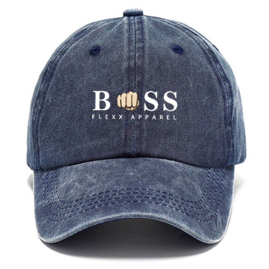 

Boss Промытая хлопковая шляпа от солнца Винтажная уличная повседневная кепка