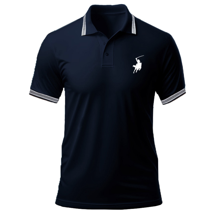 

Herren-Poloshirt Mit Streifenbesatz