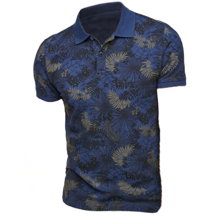 

Lässiges Bedrucktes Blumen-Poloshirt Für Herren Im Sommer