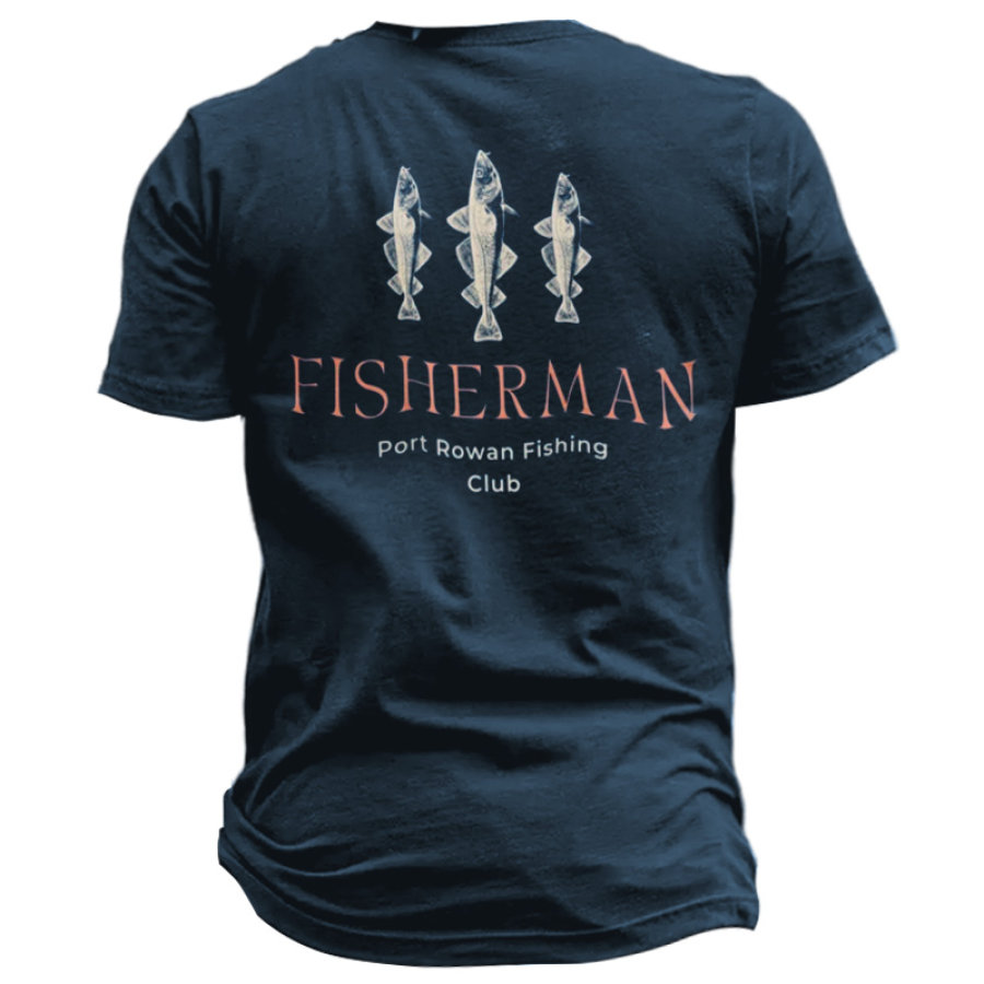 

T-Shirt De Pêche En Mer Pour Hommes Amusant Et Chanceux Décontracté Pour Les Vacances