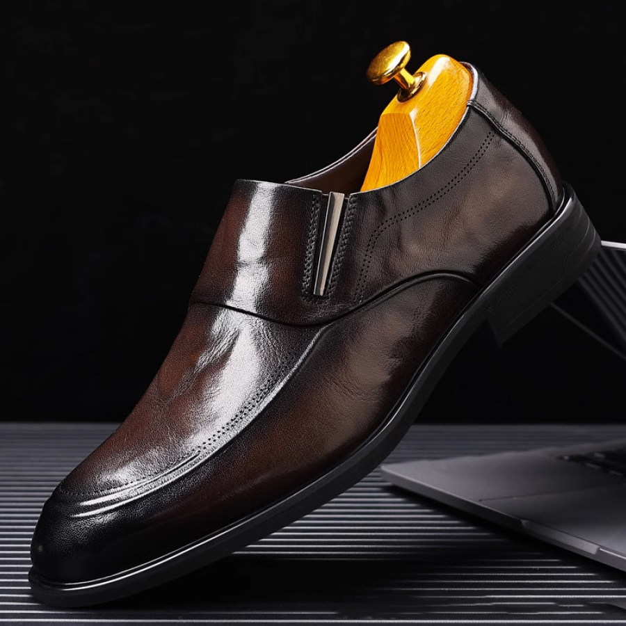 

Zapatos De Cuero De Negocios Formales Con Punta En Punta De Cuero Para Boda De Novio De Estilo Británico Con Suela Suave Para Hombres