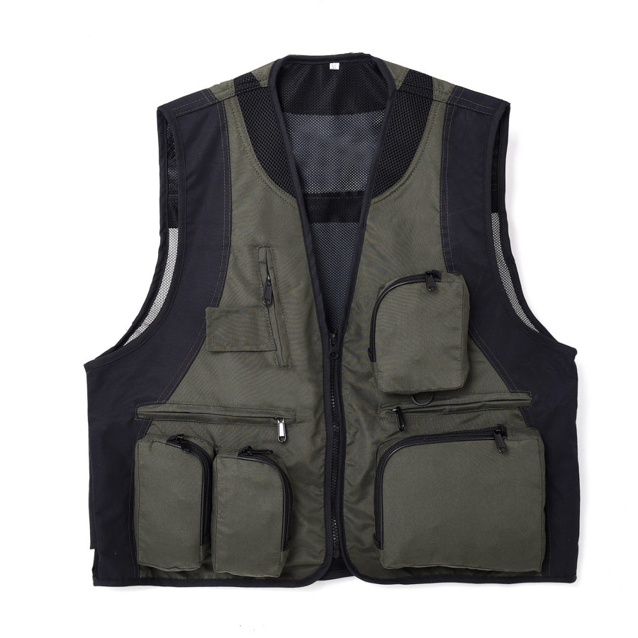 

Multi-pocket Workwear Outdoor Vest Mesh Breathable Fishing Vest