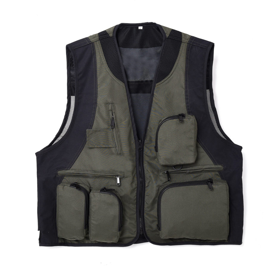 

Vêtements De Travail Multi-poches Gilet D'extérieur Gilet De Pêche Respirant En Maille