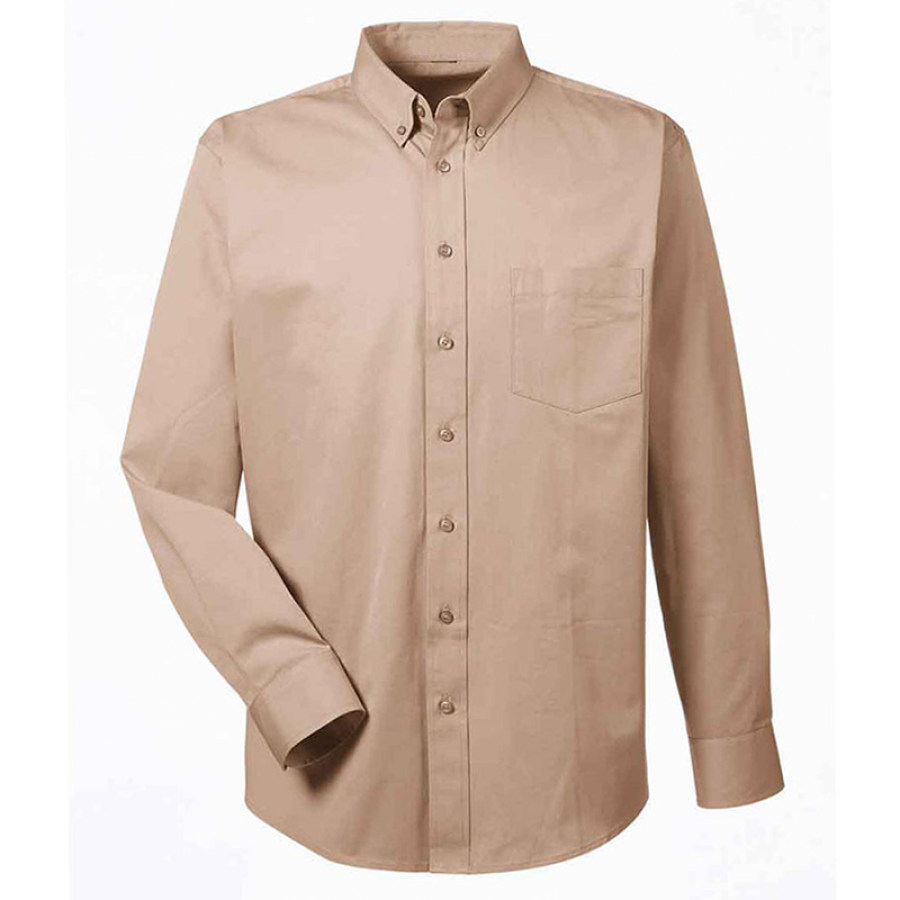 

Men's Khaki Foundation Long-Sleeve Twill Shirt