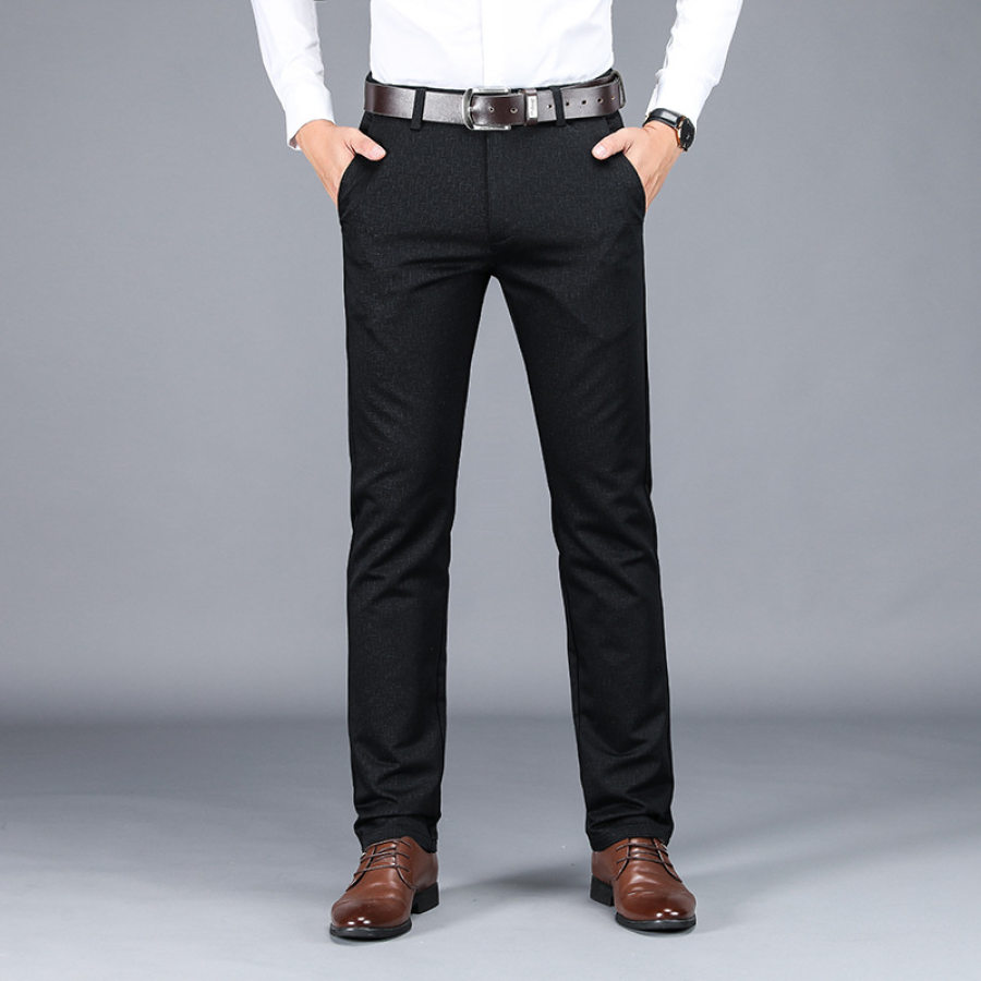 

Мужские деловые повседневные прямые брюки среднего возраста без железа