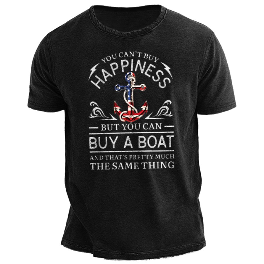 

Вы не можете купить счастье но вы можете купить мужскую футболку Boat с круглым вырезом