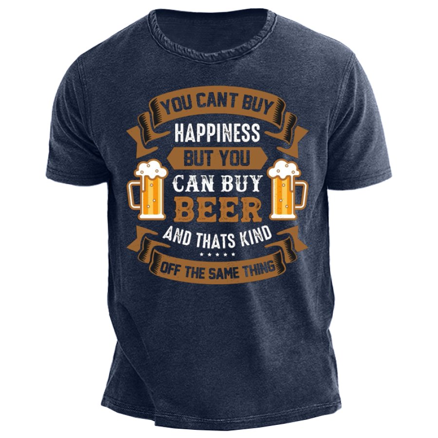 

Вы не можете купить счастье но вы можете купить мужскую футболку с пивом