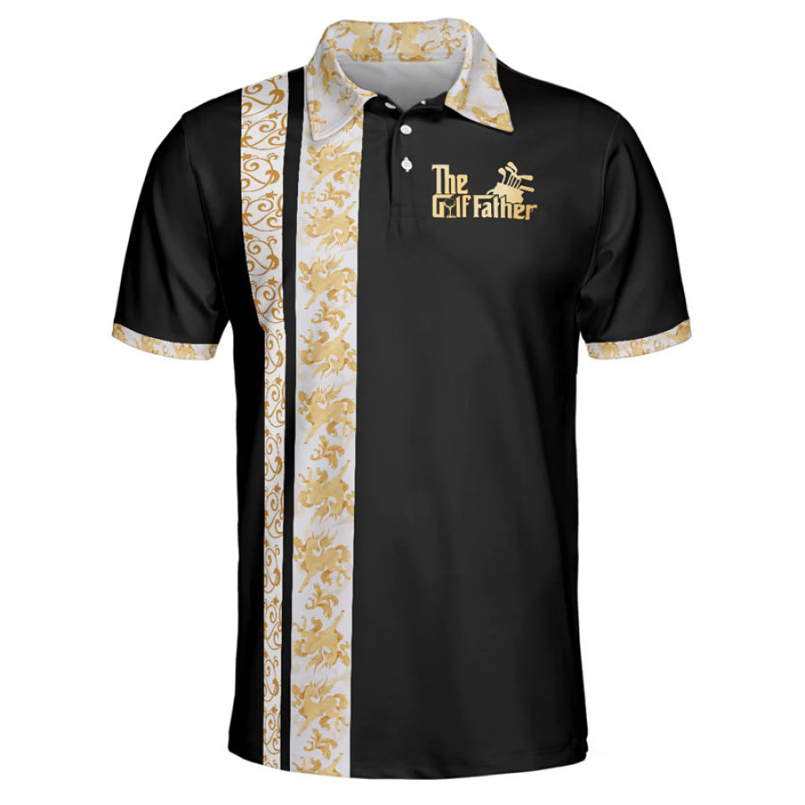 

Polo The Golf Father Pour Hommes T-Shirt à Revers De Sport Décontracté Américain