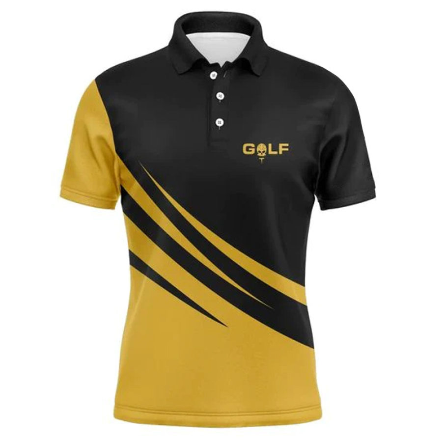 

Herren-Golf-Poloshirt Mit Totenkopf-Motiv Lässiges Sport-Revers-T-Shirt