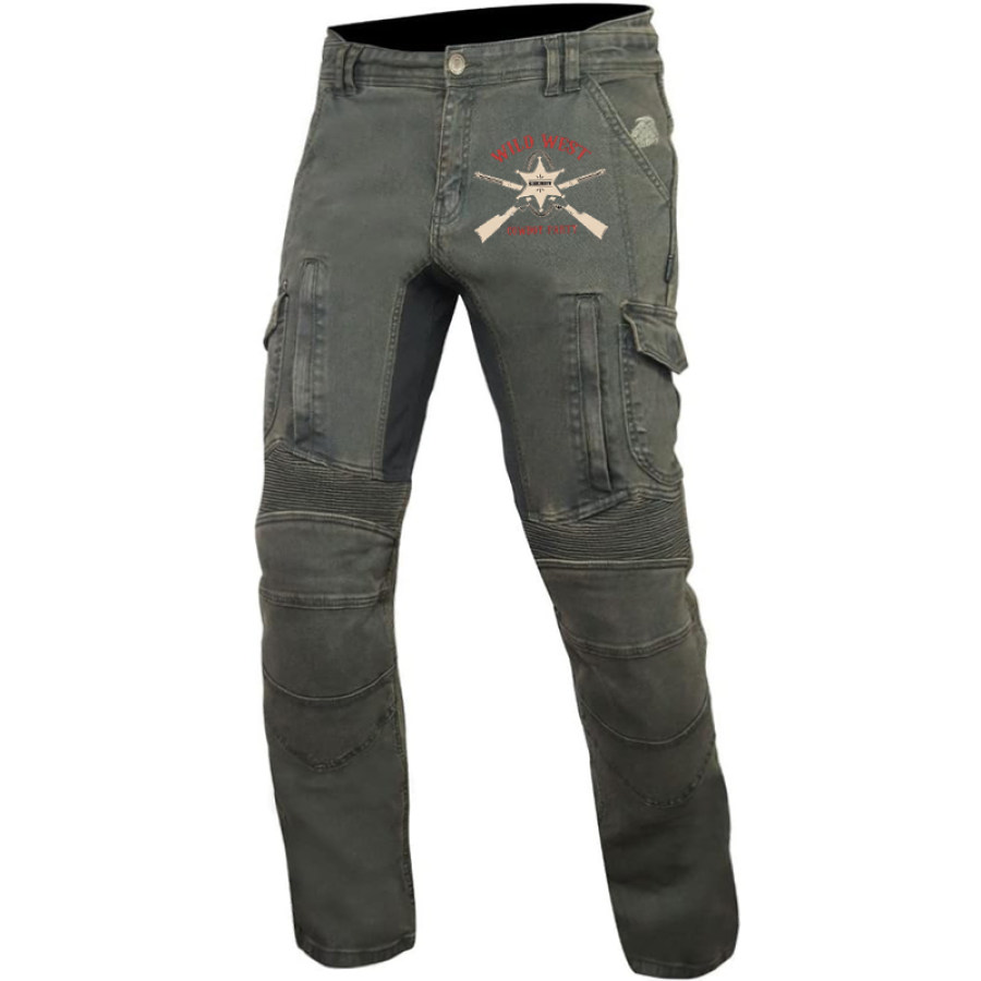 

Bedruckte Vintage-Jeans Für Herren Im Funktionalen Stil Von Harley Notorcycle