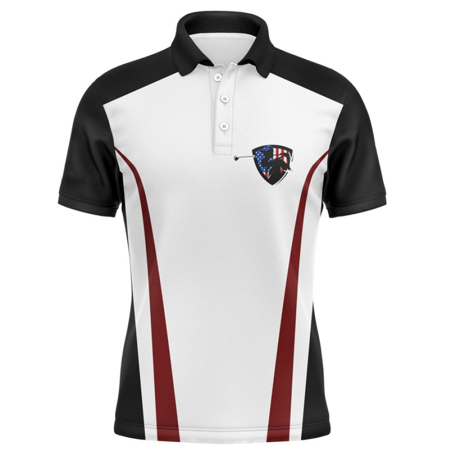 

Polo De Golf Pour Hommes T-shirt De Sport Décontracté Américain à Revers
