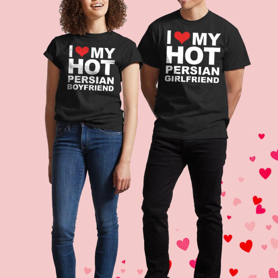 

Saint Valentin J'aime Chaud Ma Copine T-shirt Classique Pour Hommes